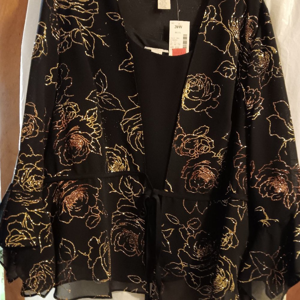 Black Crepe Holiday Top.